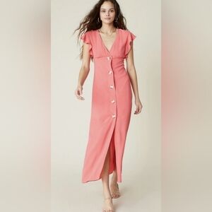 BB Dakota That's Amore Button Maxi Dress Size 6